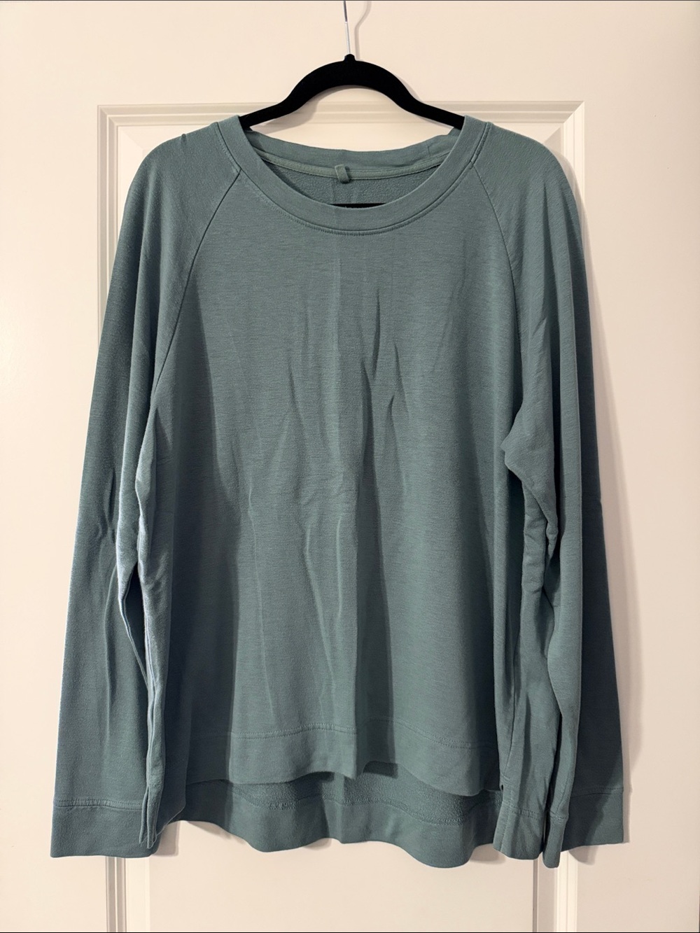 Lou & Grey Relaxed Crewneck Pullover in Sage Blue